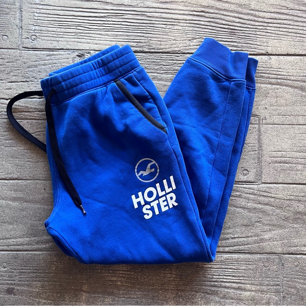Hollister Men  Blue Jogger Pants